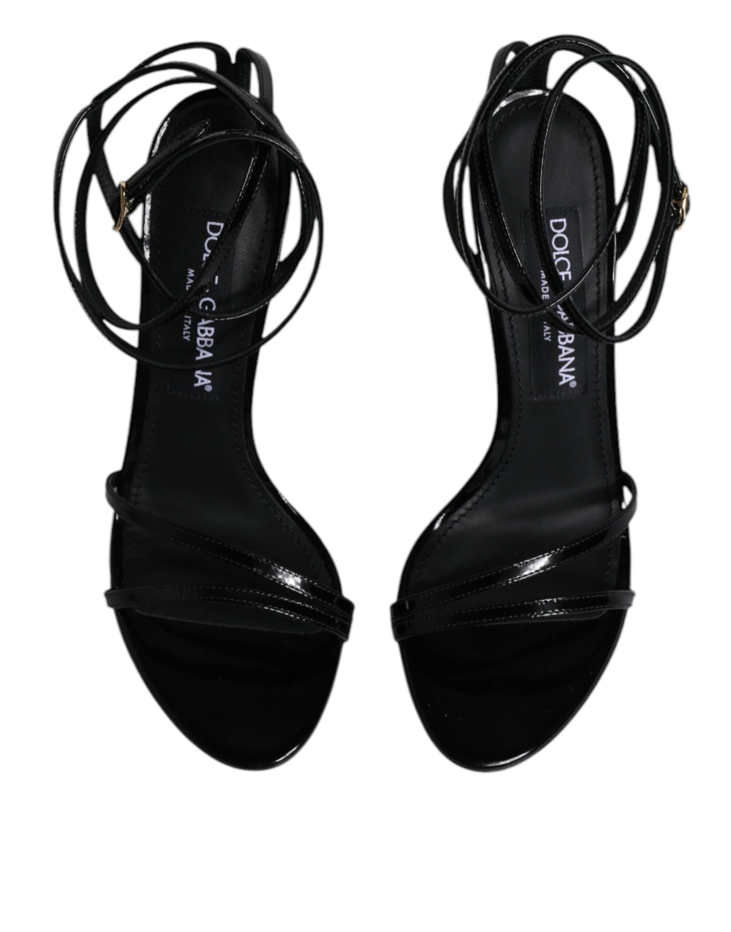 Dolce & Gabbana Black KEIRA Heels Ankle Strap Sandals Shoes