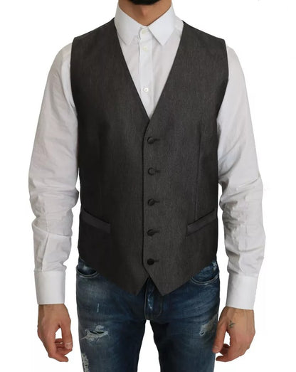 Dolce & Gabbana Gray MARTINI 2 Piece Vest Coat Blazer