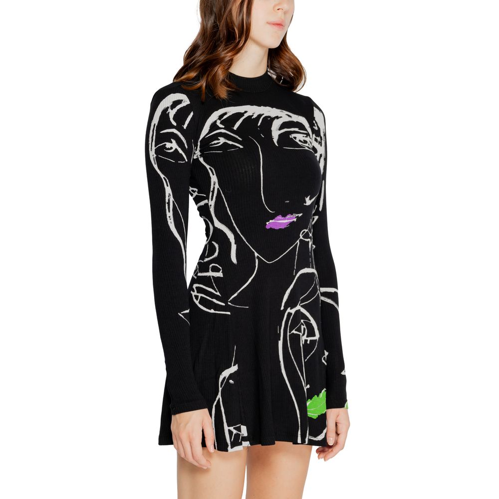 Desigual Black Viscose Dress