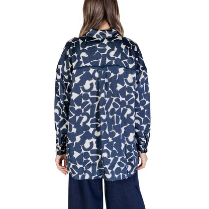 ICHI Blue Polyester Sweater