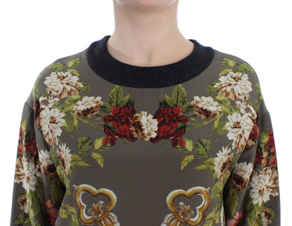 Dolce &amp; Gabbana Enchanted Sicily Silk Crewneck Blus