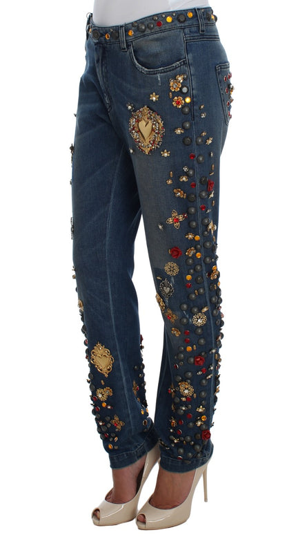 Dolce &amp; Gabbana förtrollade Sicilien-utsmyckade Boyfriend-jeans