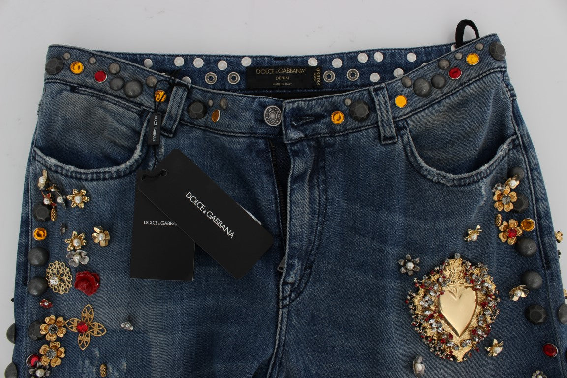 Dolce &amp; Gabbana förtrollade Sicilien-utsmyckade Boyfriend-jeans