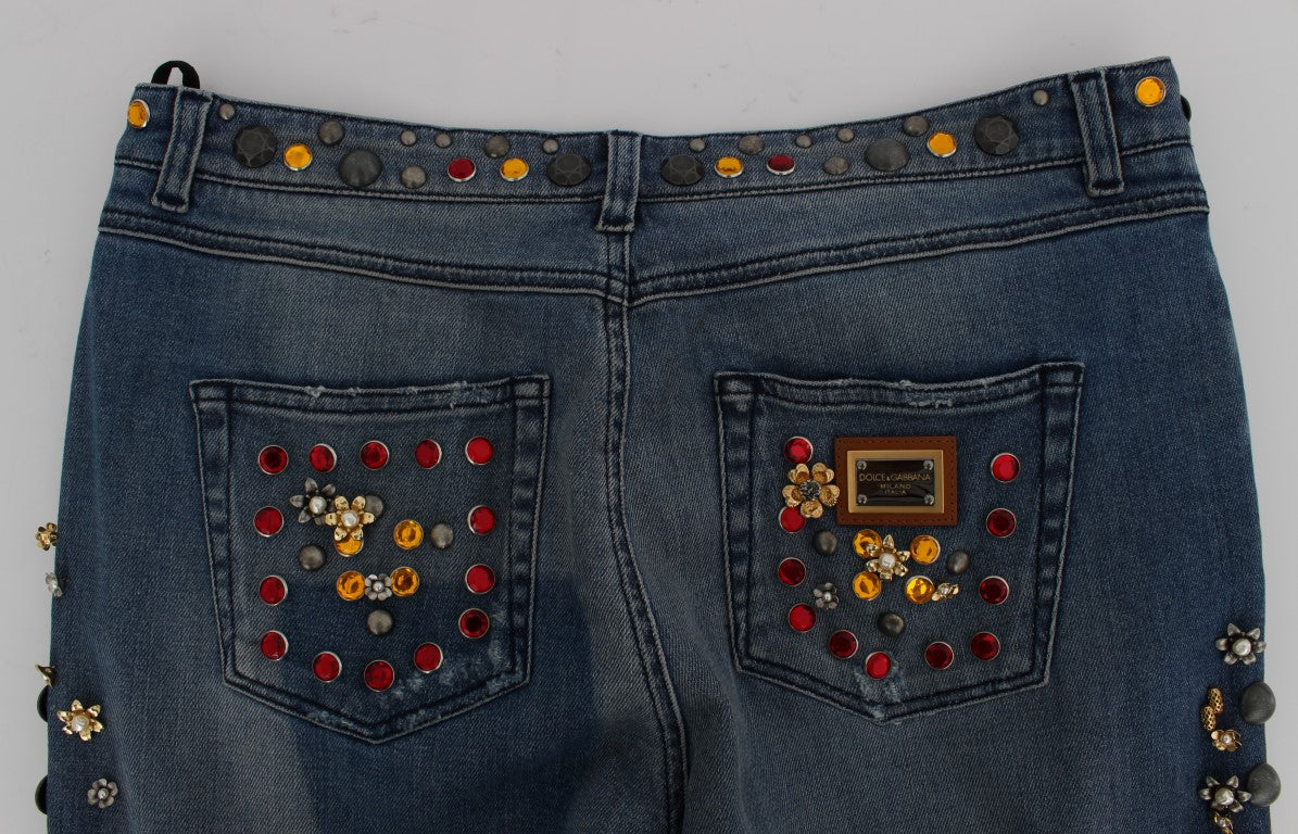 Dolce &amp; Gabbana förtrollade Sicilien-utsmyckade Boyfriend-jeans