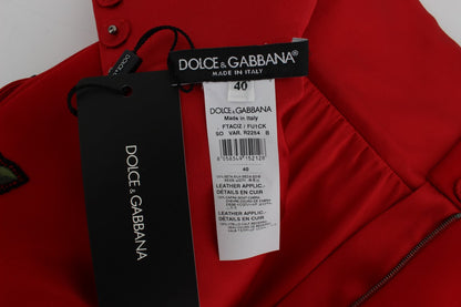 Dolce &amp; Gabbana eleganta broderade shorts med hög midja i siden