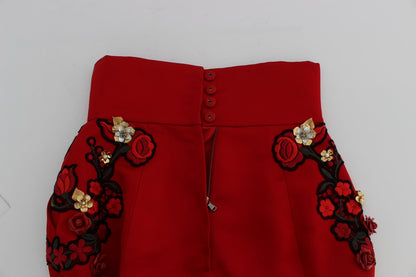 Dolce &amp; Gabbana Enchanted Sicilien Broderade Silk Shorts