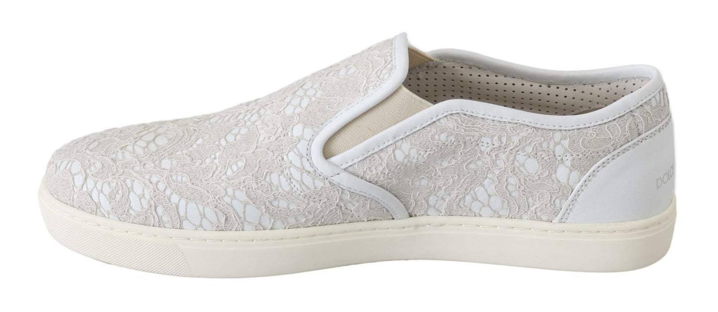 Mocasines elegantes en color blanco roto de Dolce &amp; Gabbana para mujer