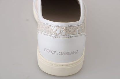 Mocasines elegantes en color blanco roto de Dolce &amp; Gabbana para mujer