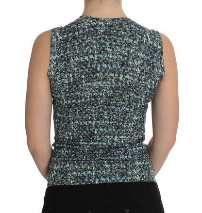 Dolce &amp; Gabbana Elegant Blue Wool Vest Pullover Top