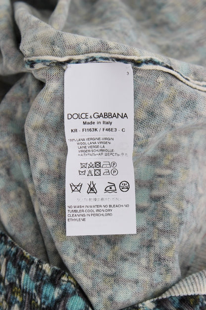 Dolce &amp; Gabbana Elegant Blue Wool Vest Pullover Top