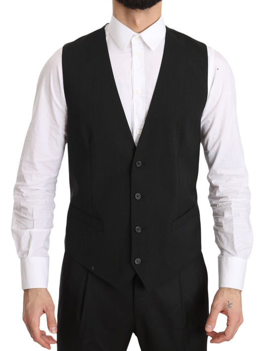 Chaleco formal elegante gris de Dolce &amp; Gabbana - Corte regular