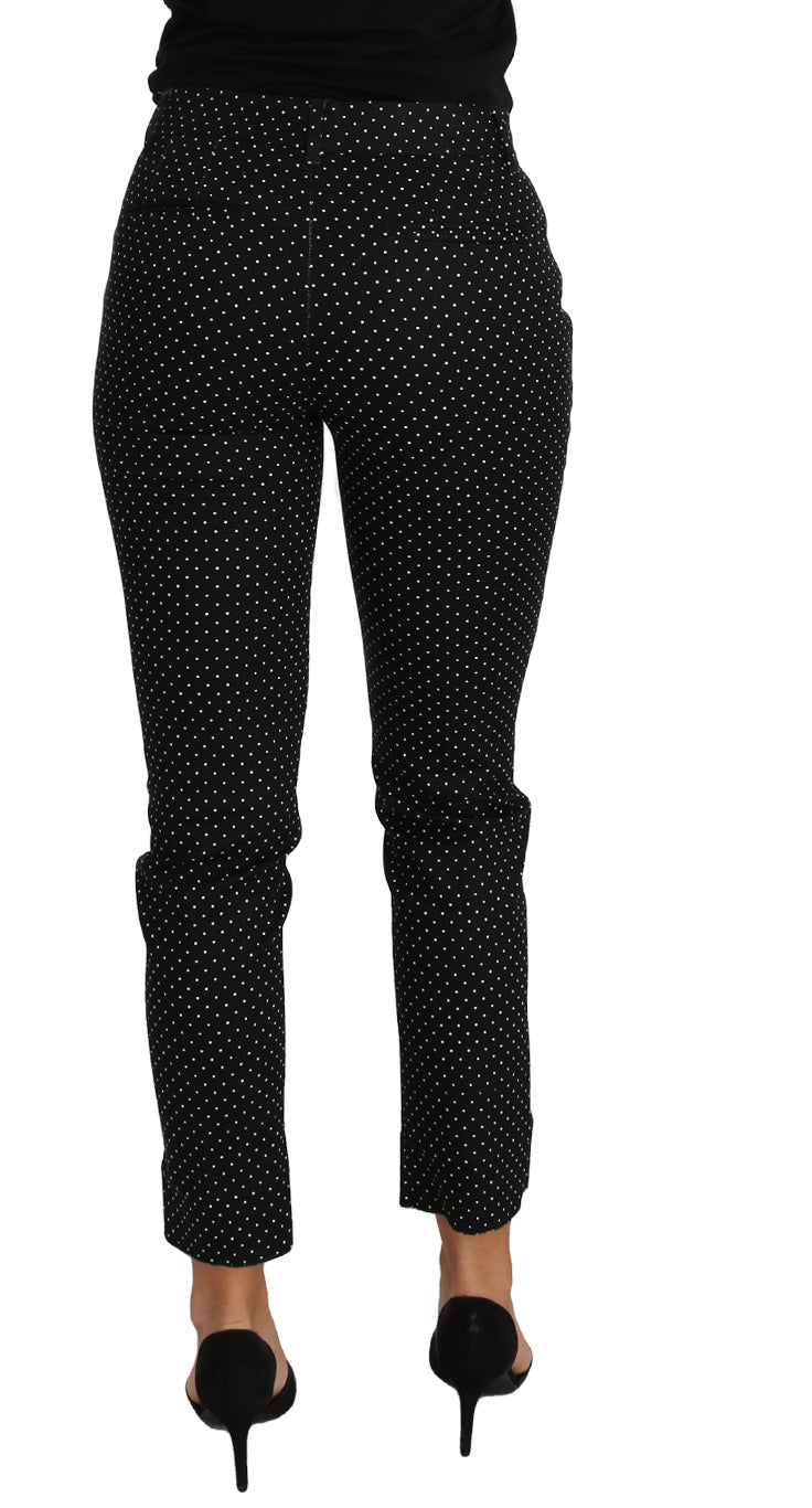 Dolce &amp; Gabbana Elegant Polka Dot Cropped byxa