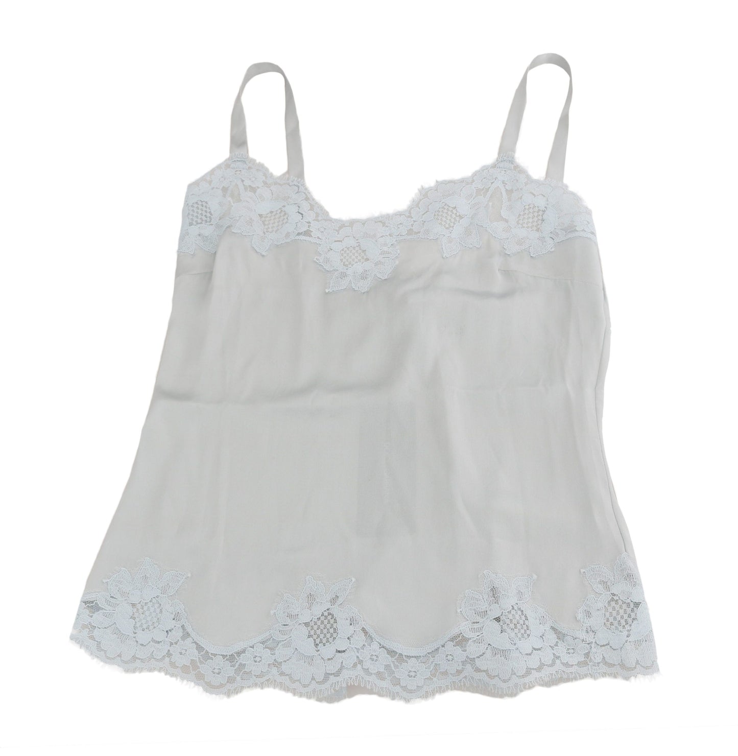 Dolce &amp; Gabbana Silk Stretch Floral Lace Chemise Klänning